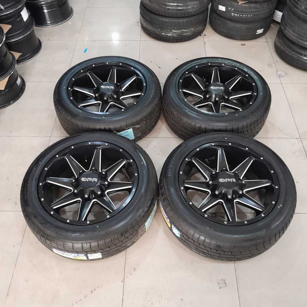 VELG SECOND MOBIL RACING DPR FORTUNER RING 20 LEBAR 9 ET18 BAUT 6X139,7 PLUS BAN 255/55 R20