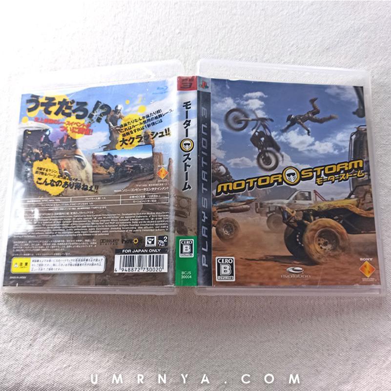 PS3 BOX ONLY, Motorstorm JP Motor Storm Strom Kaset CD GAME Playstation PS 3 Manual