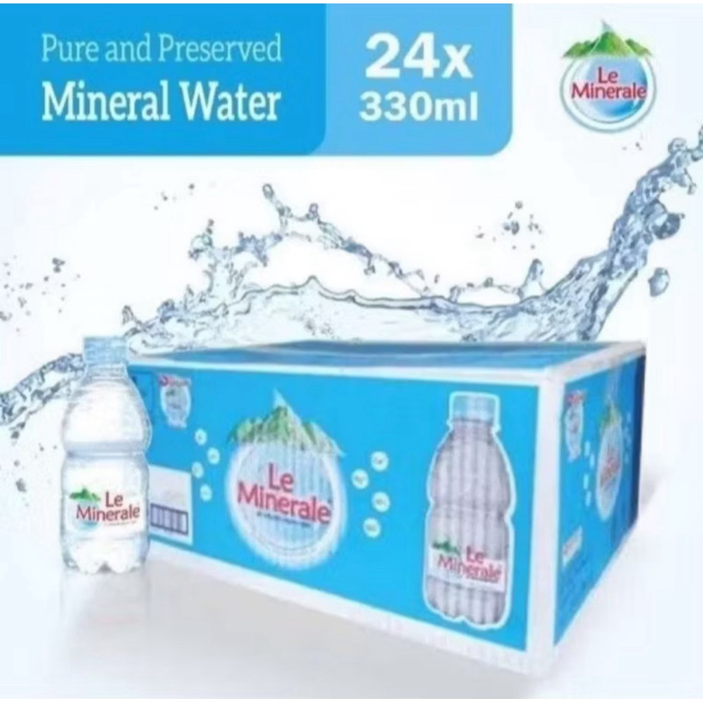 

Le Minerale Air Mineral Botol 330 ml 1 Karton isi 24 Botol