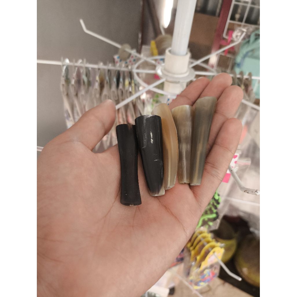 sedotan once srotong pipa rokok tanduk kerbau model gepeng size 6cm