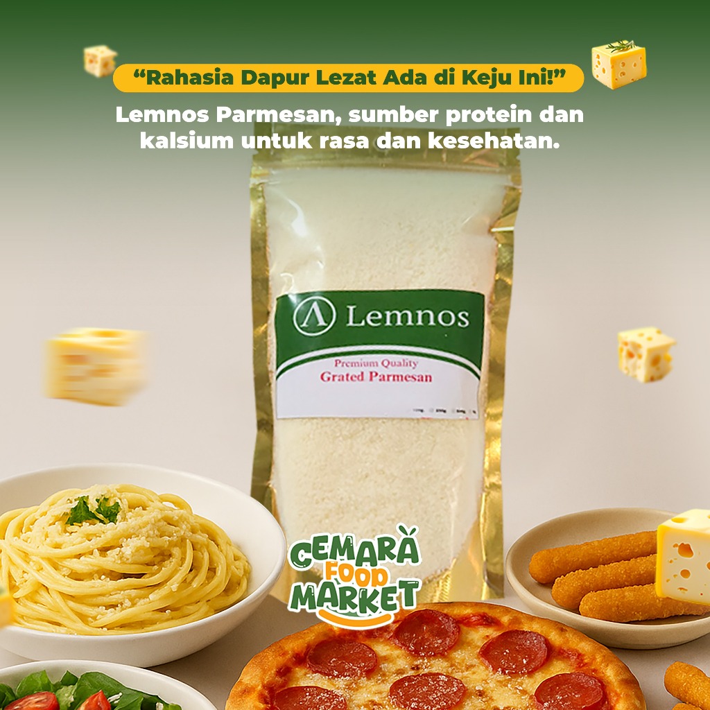 

Lemnos Parmesan Cheese 250 gr / Grated Parmesan / Parmesan Parut / Parmesan Australia/Parmesan Bubuk