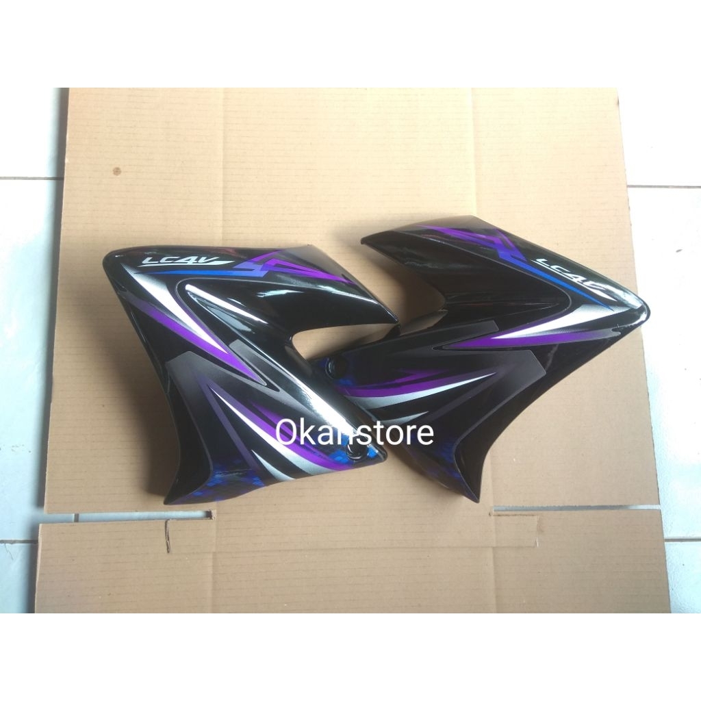 cover sayap tangki vixion old lama 2009 hitam ungu