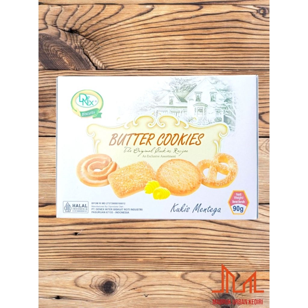 

Denex Butter Cookies, Kukis Mentega, Box 90 Gram