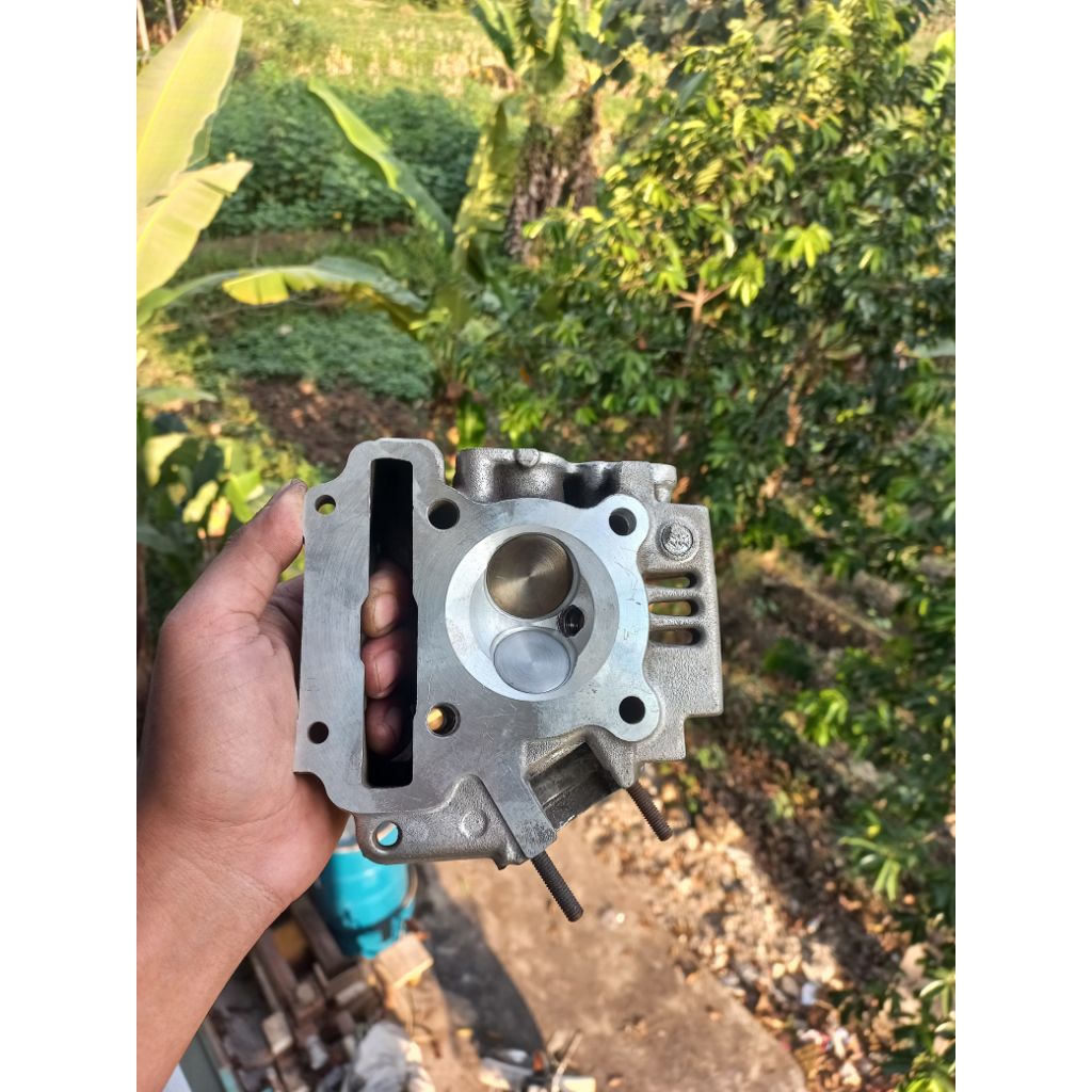 CYLINDER HEAD VEGA ZR,JUPITER ROBOT 30/26 PORTING RUBAH SUDUT SUDAH BONUS KLEP