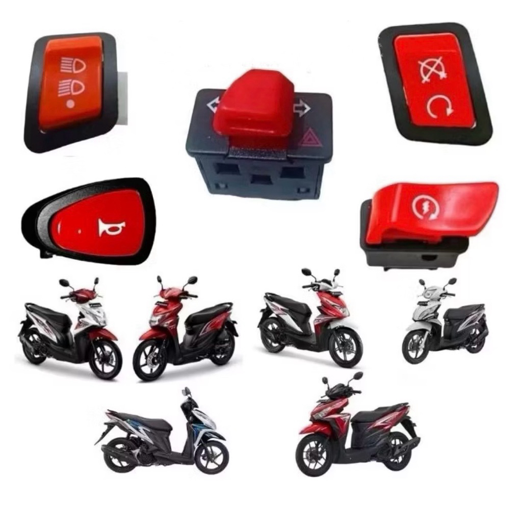 TOMBOL SAKLAR VIETNAM MERAH SAKLAR VIETNAM MERAH STATER KLAKSON SEN ENGINE DIMMER VARIO BEAT DLL