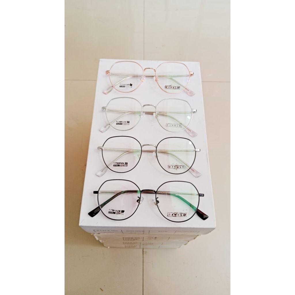 FRAME KACAMATA OPTIK FRAME JINLILAY BULAT UNISEX | KEKINIAN