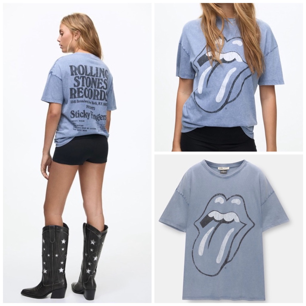 Kaos band rollingstones byPull&Be*r original //kaos oversize // kaos unisex