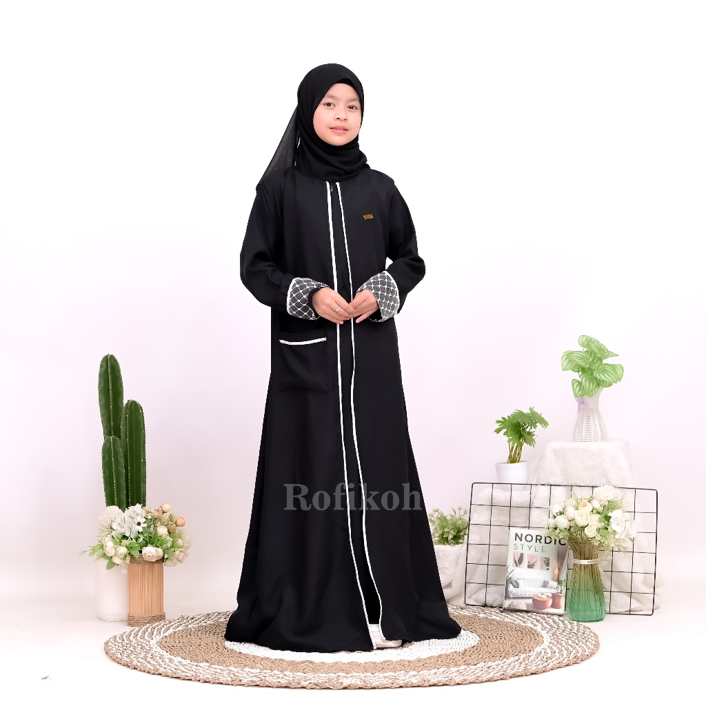 Set Abaya Jilbab Ibu Anak dan Remaja Perempuan / Set Abaya Anak / Set Abaya Remaja / Set Abaya Coupl