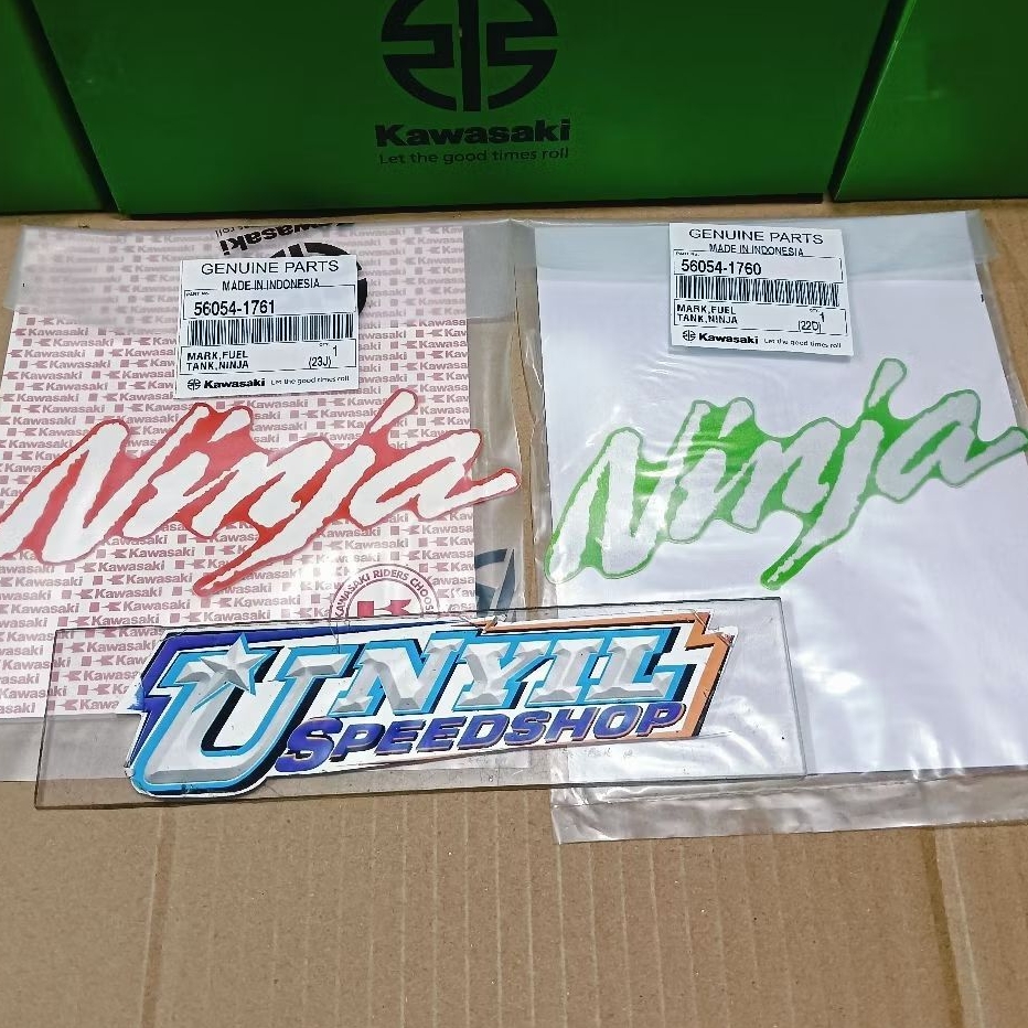STIKER SETIKER STRIPING SETERING LOGO EMBLEM TANGKI NINJA RR NEW 2014 2015 SE ZEBRA HIJAU ORANGE ORI