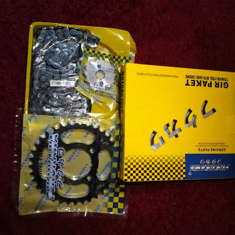 Gear Paket Gir set Merk Fukukawa Grand Legenda Astrea 36T / 14T 428H 100L Original Asli Fukukawa
