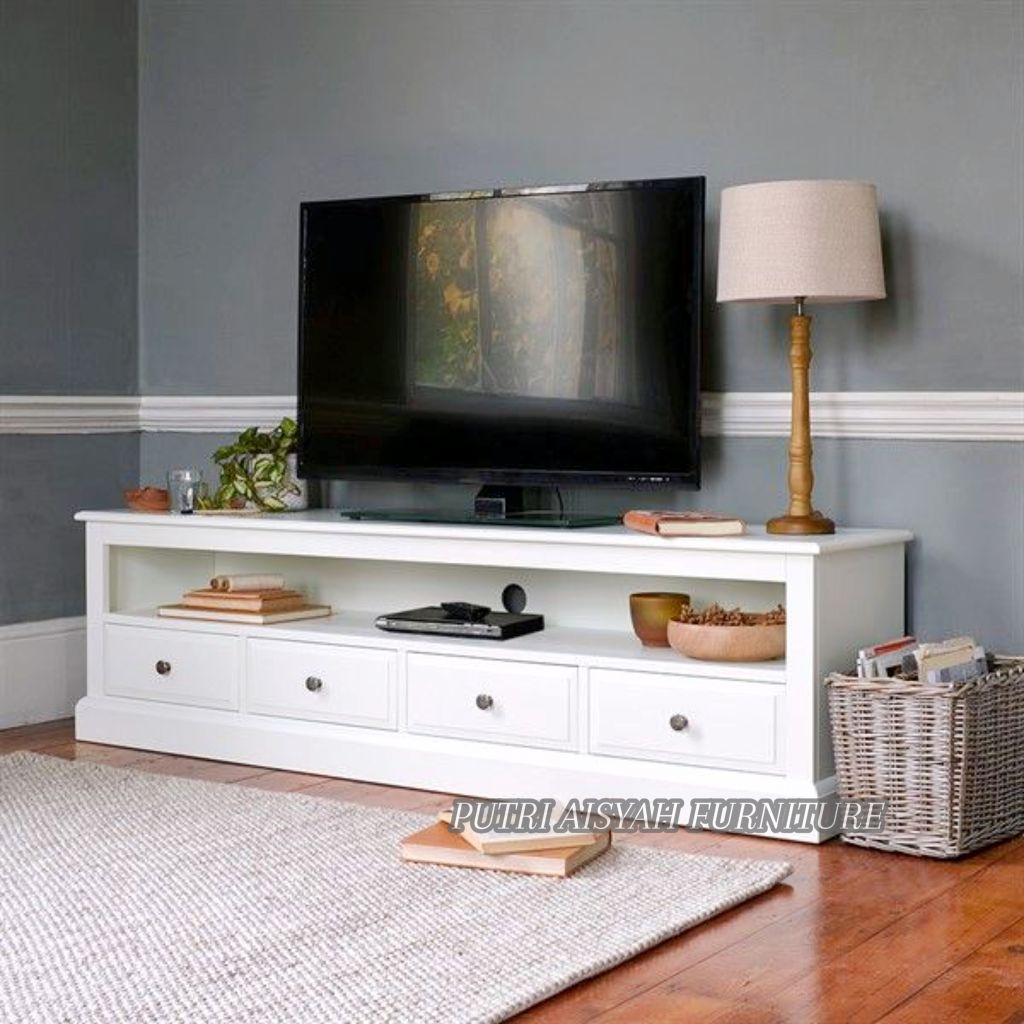 MEJA BUFET TV PREMIUM PUTIH GLOSSY.bufet tv minimalis