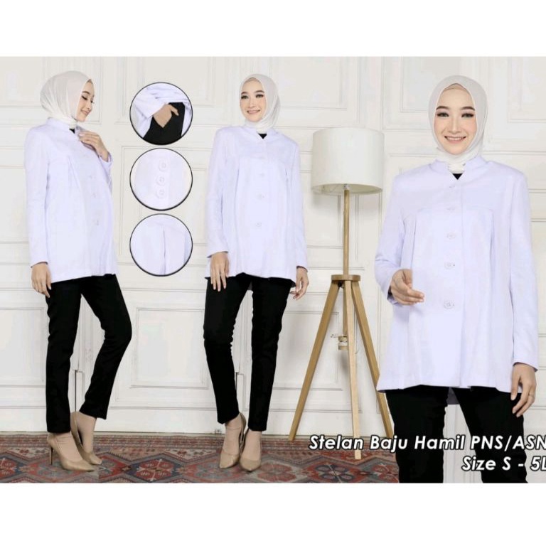KODE Y15L Seragam Hamil Hitam Putih  Seragam PNS hamil  Baju Hitam Putih Hamil  Baju PNS Hamil Hitam