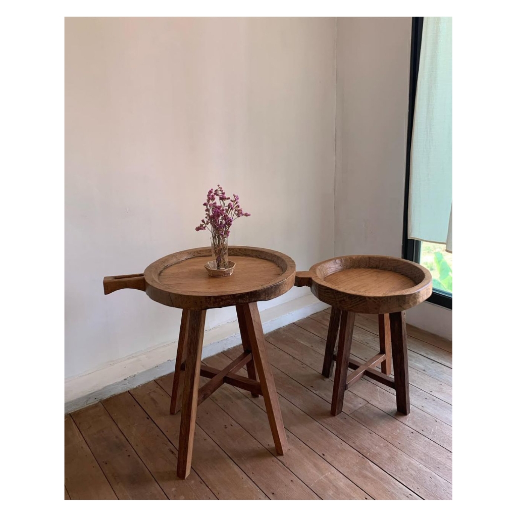 (Kayu Lama) Meja kopi Nampan kayu jati rustic