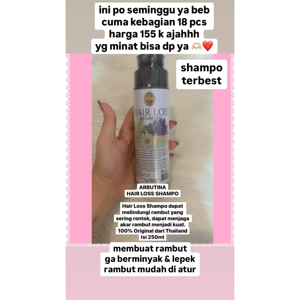 SHAMPO ARBUTINA HAIR LOSS