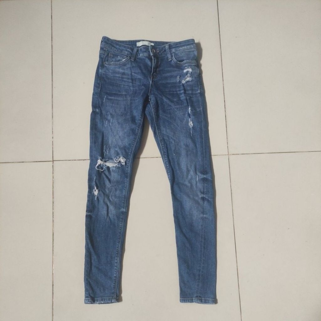 celana jeans denim wanita zara woman size EUR 34, USA 2, Mex 24, preloved celana skinny