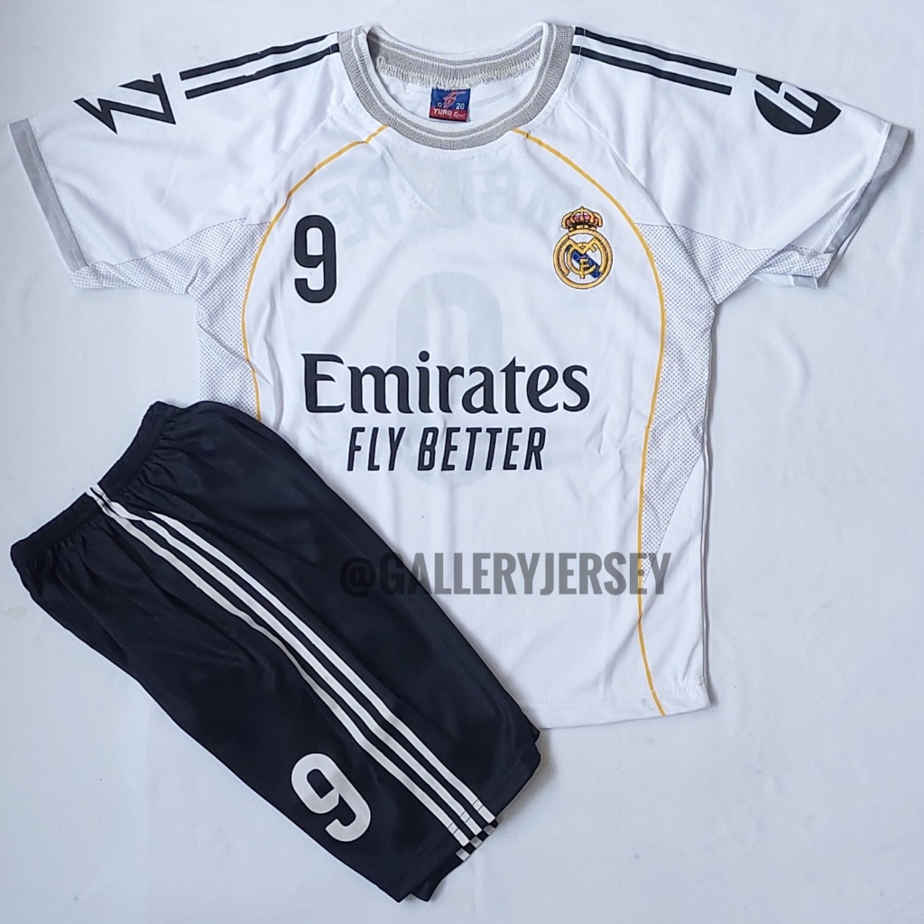 SETELAN BAJU BOLA ANAK ANAK REAL MADRID HITAM 3RD SETELAN JERSEY BOLA REAL MADRID HITAM 3RD ANAK ANA