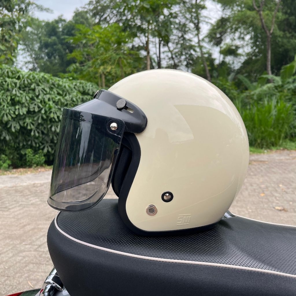 Helm Bogo Dewasa Original DAG Kaca Datar Standard SNI