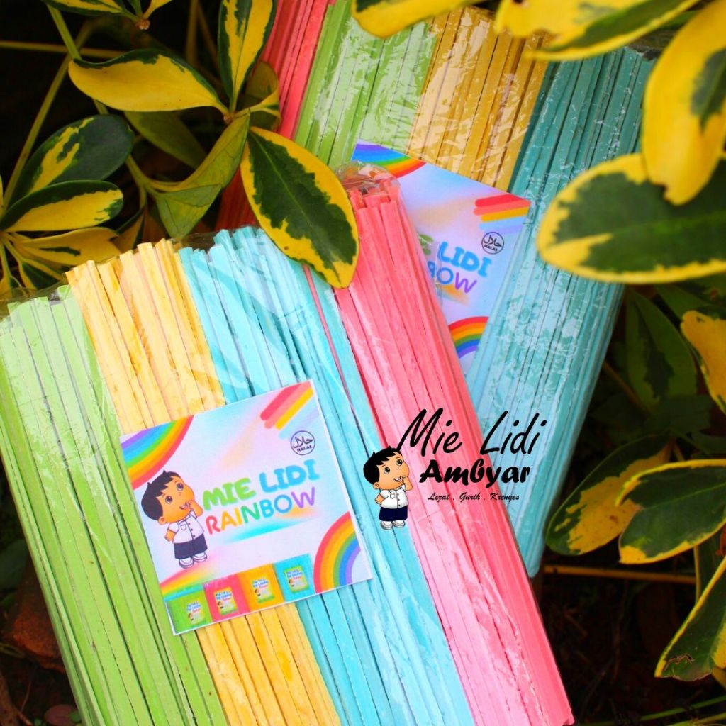 

mie lidi manis renbow/mie lidi gepeng manis/lidi manis/mi lidi kiloan/mie warna warni/lidi/mie lidi