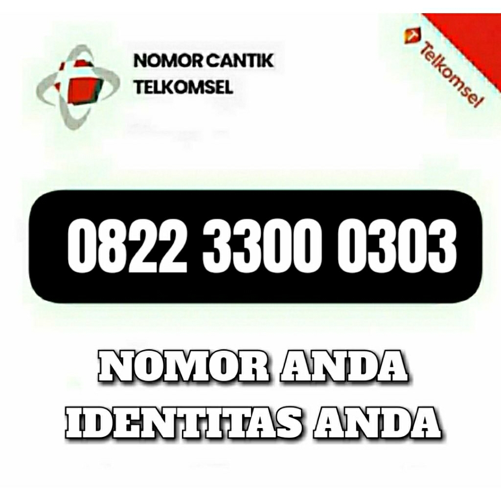TELKOMSEL NOMOR SUPER NOMOR CANTIK 4 VARIAN ANGKA AABB ABAB 3300 0303