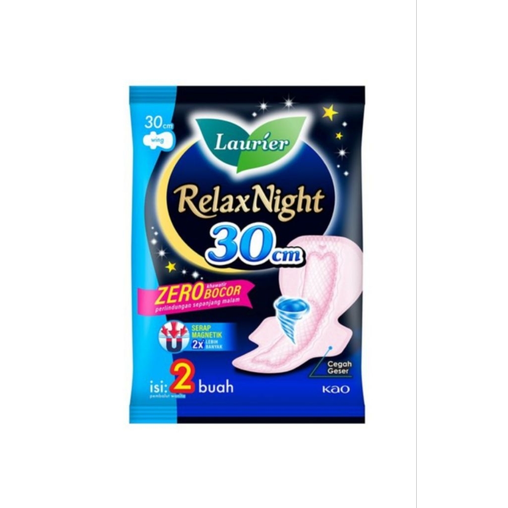 Zeruna21 Laurier Relax Night 30Cm Renceng - Pembalut Wing Wanita