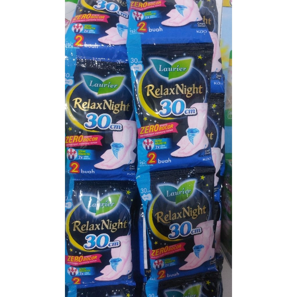 Williya Shopp Laurier Relax Night 30Cm Renceng - Pembalut Wing Wanita