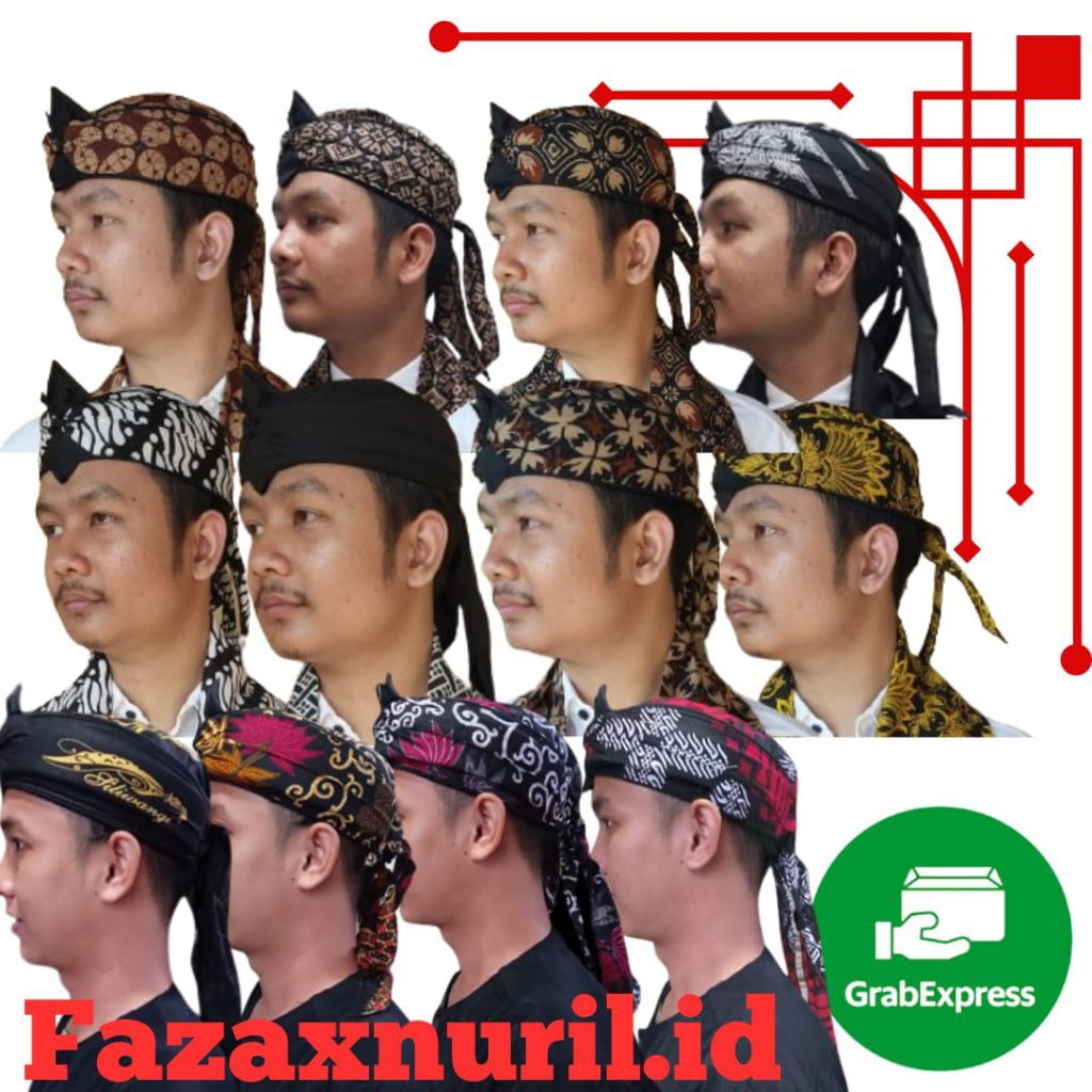 Iket kepala Sunda anak laki laki Blangkon tradisional jawa barat