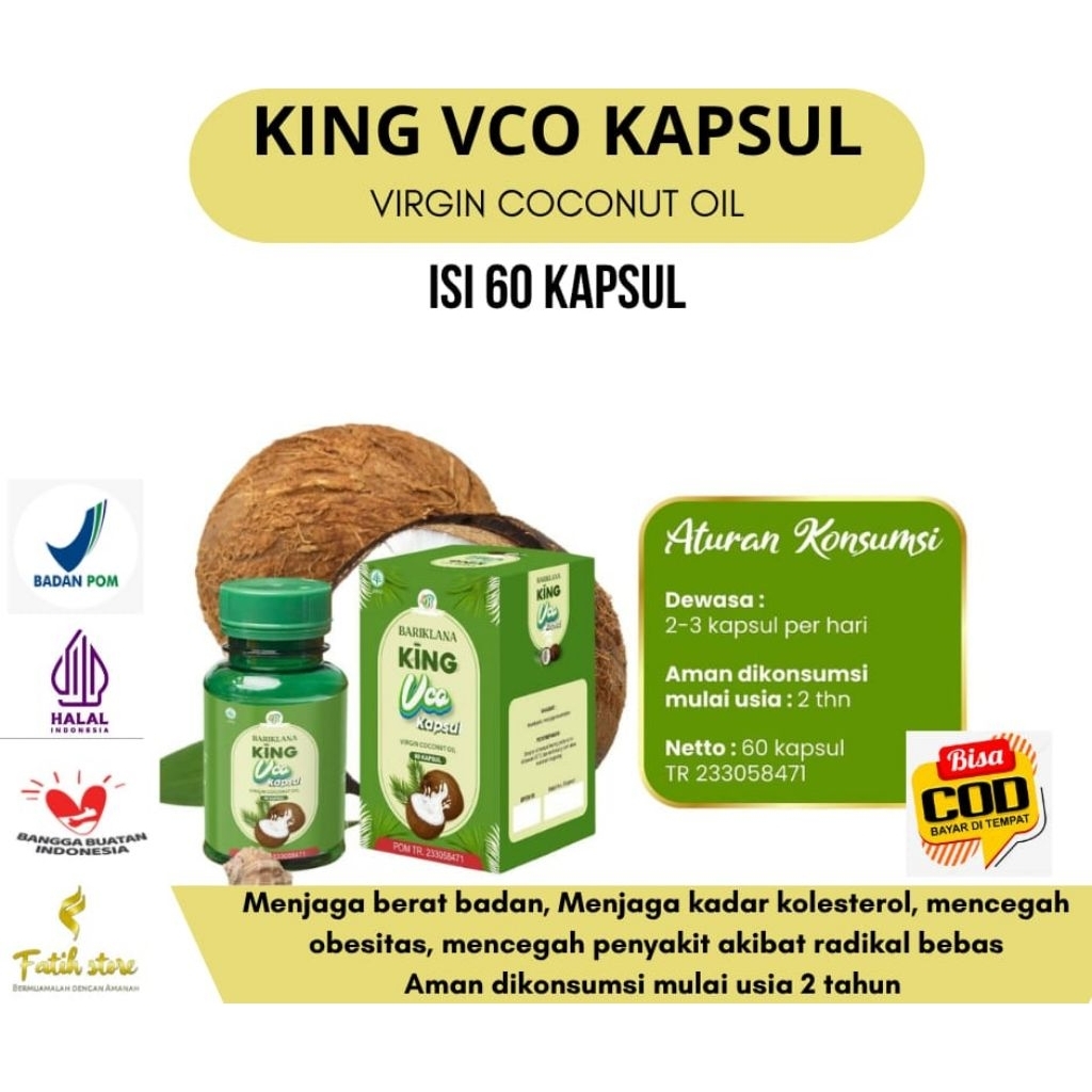 AGEN BARIKLANA // KING VCO OIL BARIKLANA //KAPSUL VCO OIL // MINYAK KELAPA ORIGINAL BY BARIKLANA // 