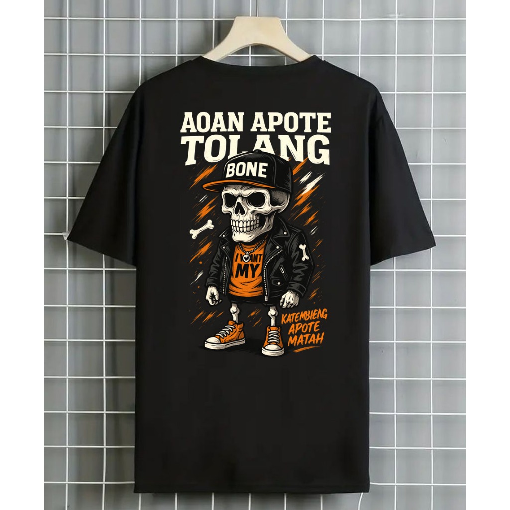 Kaos Madura Pria Distro KATA KATA POTE TOLANG Katun Combed 30s Lengan Pendek