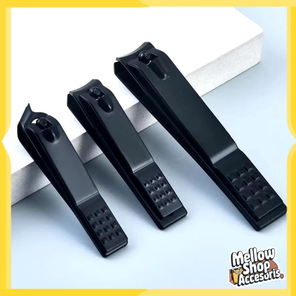 

[Mellow] Gunting Kuku Stainless Steel Hitam Doff Sudut Miring Lancip Menicure