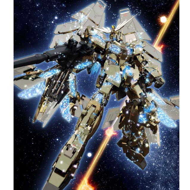 Original Made In Japan MG 1/100 Unicorn Phenex gold plated