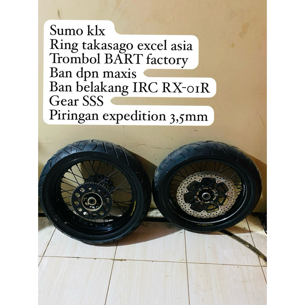 Welset supermoto spek sultan klx150