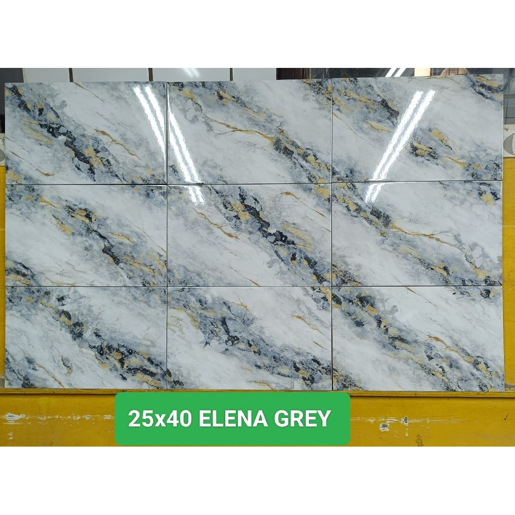 keramik 25x40 dinding motif marmer glossy asia elena grey