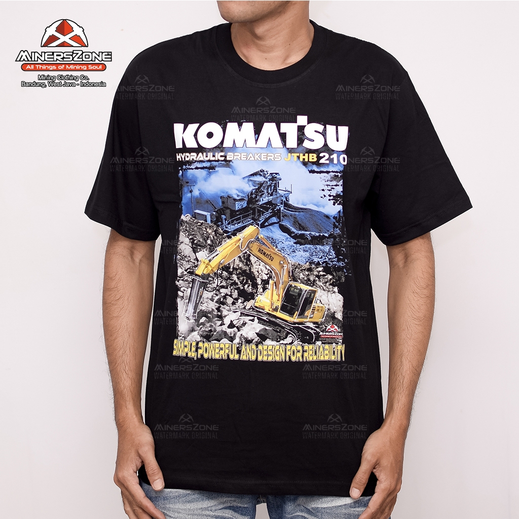 MinersZone Kaos Tambang KOMATSU JTHB 210 - 2 | Kaos Operator Excavator | Kaos Alat Berat | Batubara