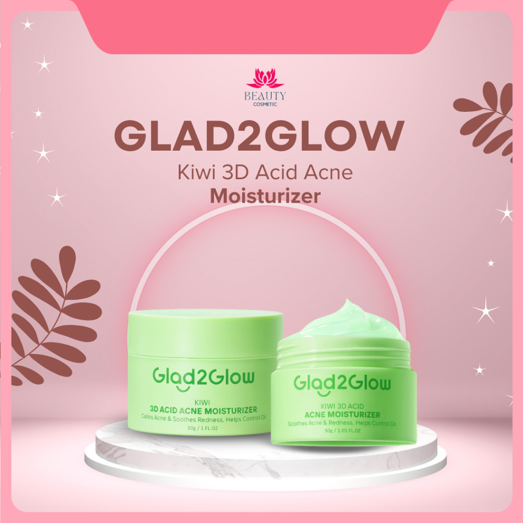 GLAD2GLOW Kiwi 3D Acid Acne Moisturizer 30 gram | Glad2Glow