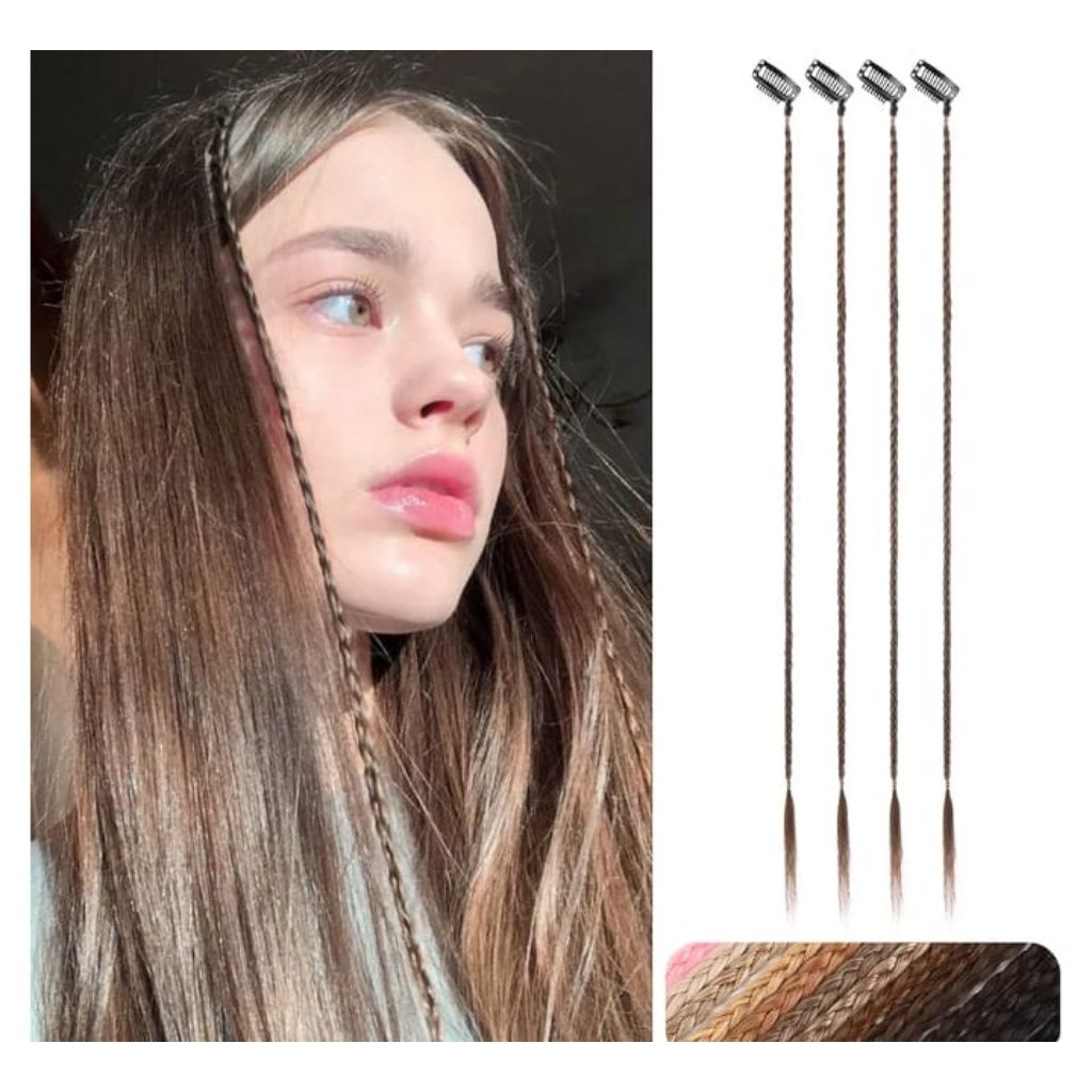 Rambut Sambung Clip Rambut Hair Clip Kepang Rambut Kepang Aksesoris Rambut Clip