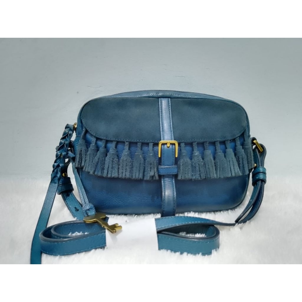Tas F*o*s*sil Kendall Blue Marine Cross Body Preloved