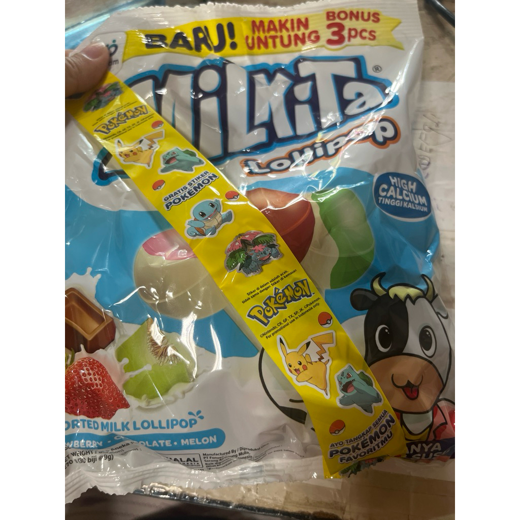 

Permen Milkita Lollipop Refil Perpak isi 30 Pcs