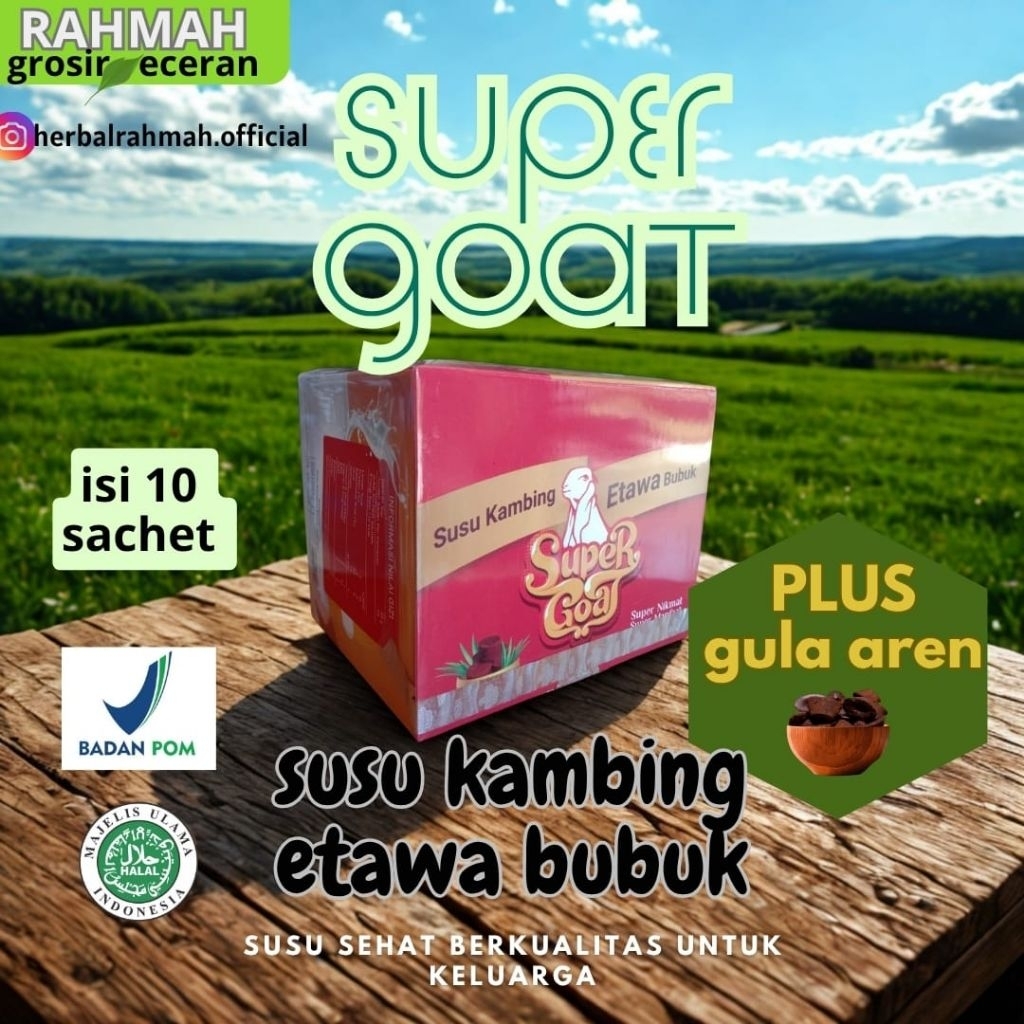 

Susu Kambing SUPER GOAT untuk kesehatan anda