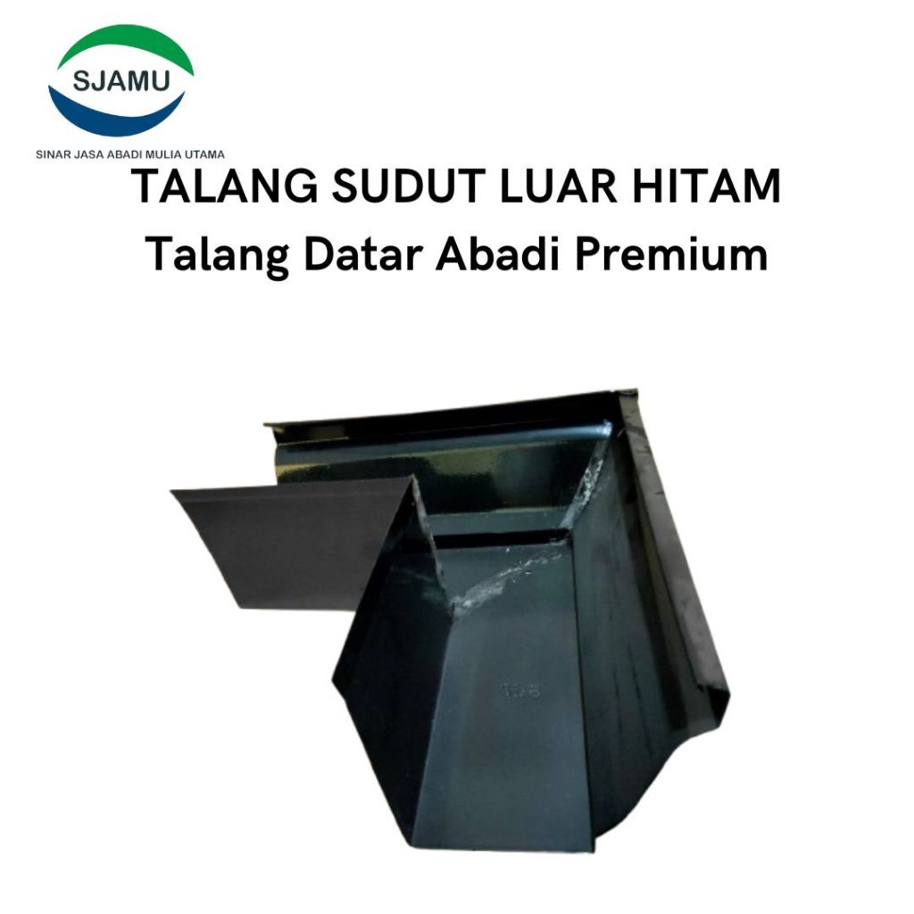 Talang Sudut Dalam dan Luar Talang Premium Hitam Talang Air Rumah (SJAMU)