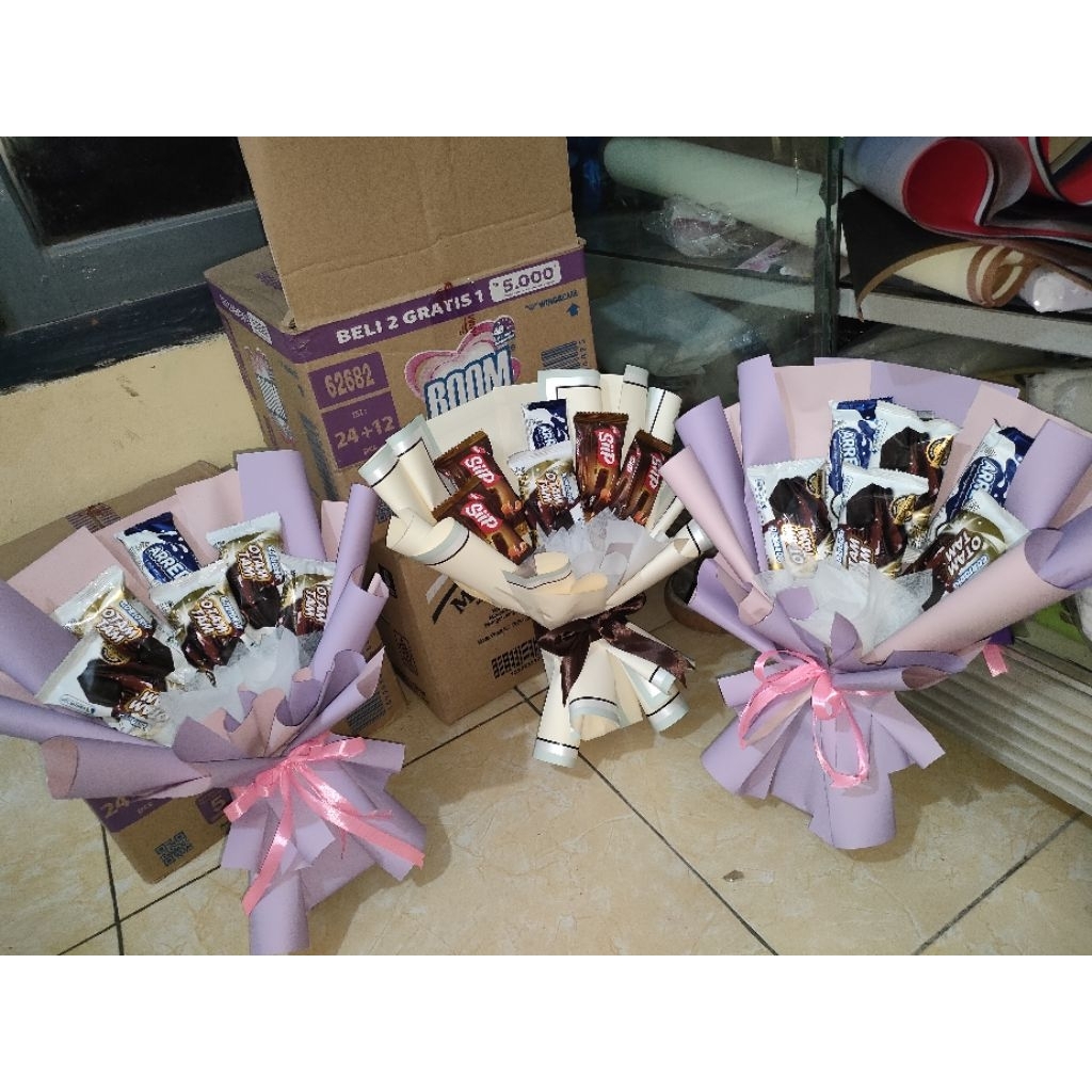 

buket Snack isi 5/ buket ulang tahun