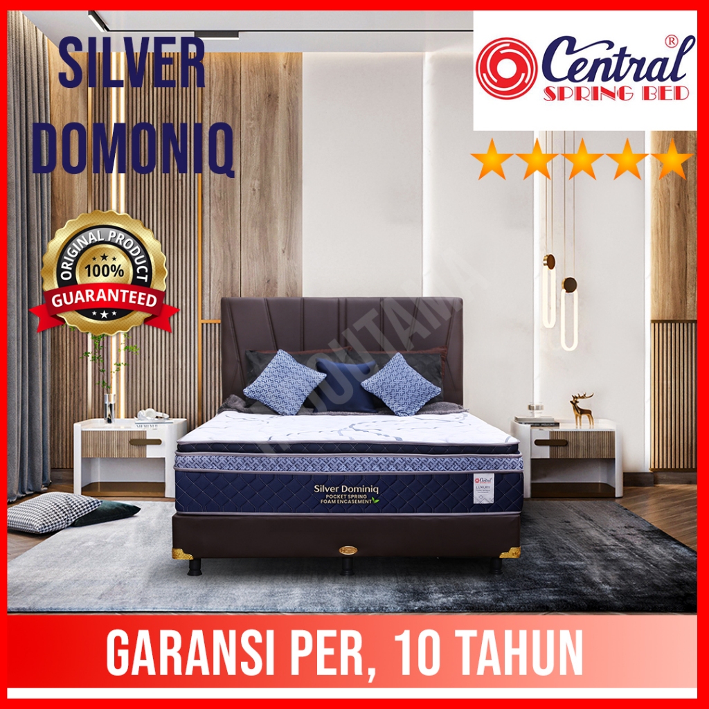 Springbed Central Dominiq Pocket Jumbo Pillowtop 160x200 (kasur saja)