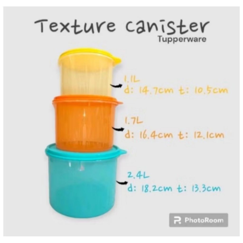 Texture canister eceran Tupperware