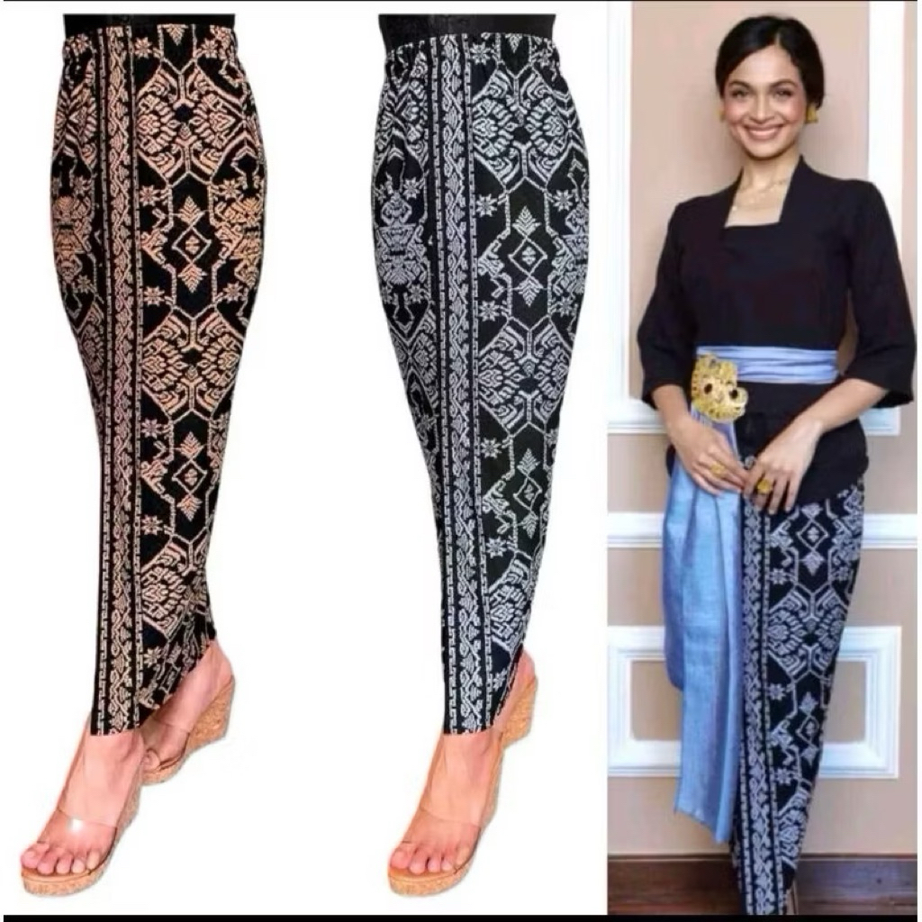 ROK KNIT STRETCH DIORAMA SONGKET BALI | ROK PANJANG BAWAHAN KEBAYA | ROK SPAN PANJANG | ROK SONGKET 