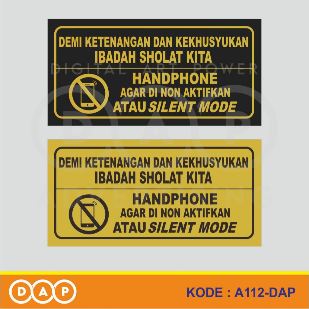 

A112 - Acrylic Sign, Stiker Akrilik Matikan HP Ketika Saat Sholat, Tahan Air, Termurah, Bisa Custom