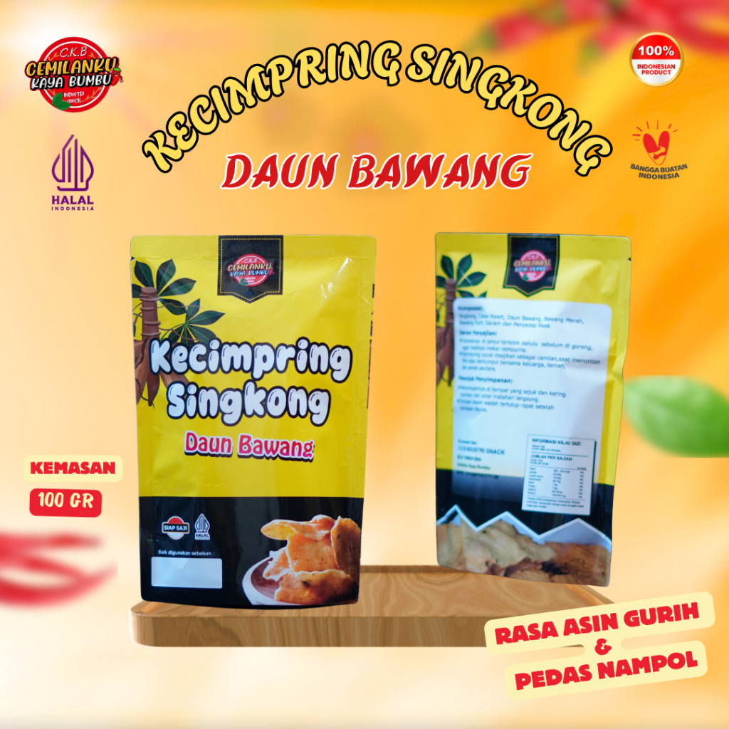 

Cemilanku - Kecimpring Singkong Daun Bawang Kemasan