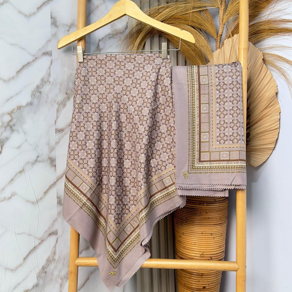 HIJAB MOTIF AZARA SYARI 130 x 130 VOAL TERMURAH LC