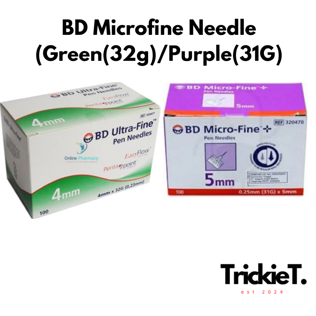 BD Ultra-Fine Pen Needles Microfine  Ungu / Hijau(32g/31G)