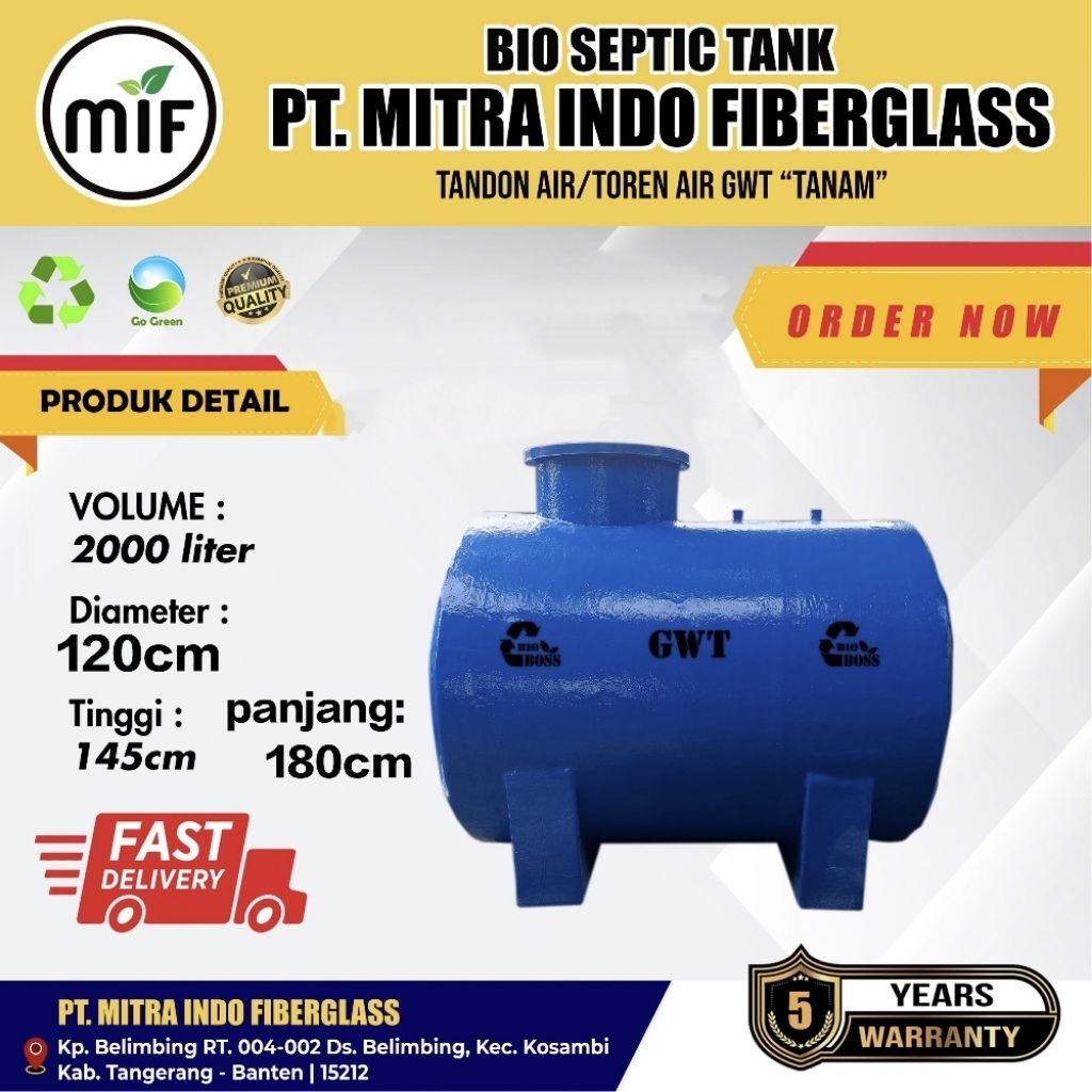 Tangki air/Tandon air  bio boss 2000 liter