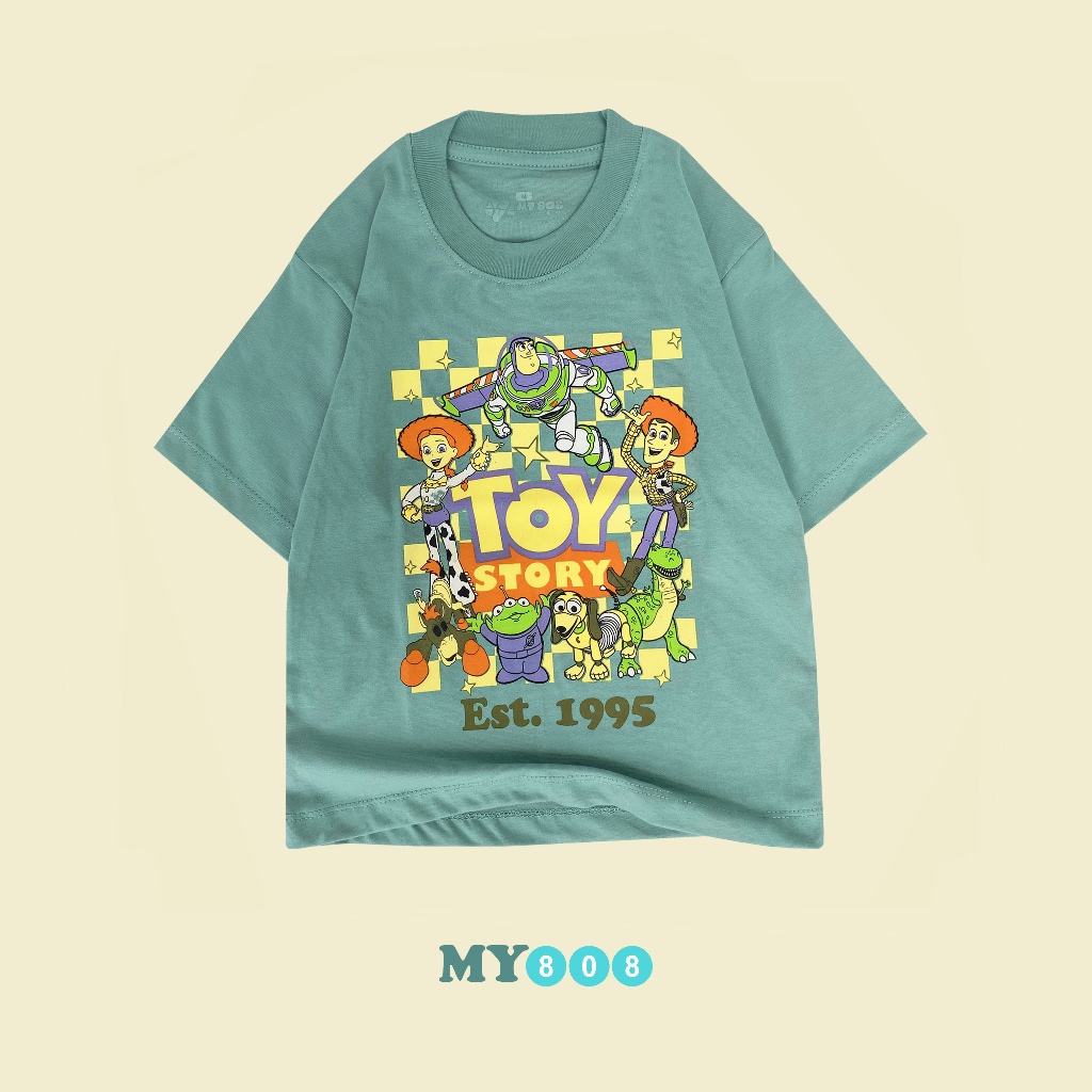 Ballibara KEY Kaos Anak Warna Mint Oversize Anak laki laki Perempuan 100% Cotton 24s  baju atasan T-