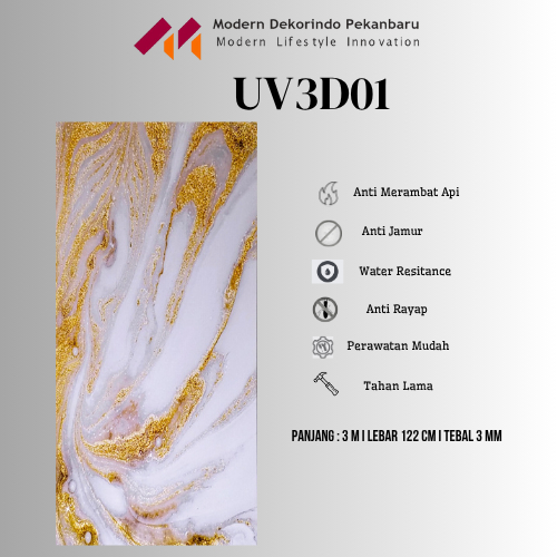 UV Board | Panel Dinding Motif Marmer | Wall Panel | Panel UV